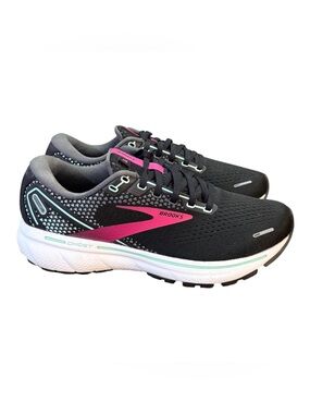 Brooks Ghost 14 Road Running Sneakers Black Teal Pink Women’s Size 9